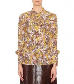 chloe Printed crepe blouse at Mytheresa